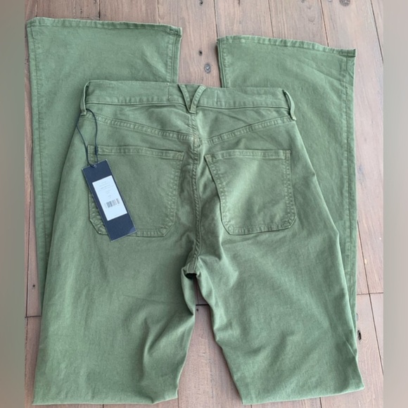 Veronica Beard Beverly flare jeans with patch in army NWT - Picture 5 of 8